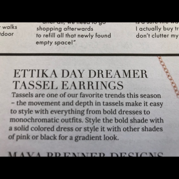 Ettika black tassel earrings. - Picture 3 of 4